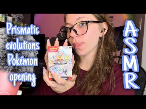ASMR Trying my luck at Prismatic evolutions Pokémon opening | A 10k subscriber special