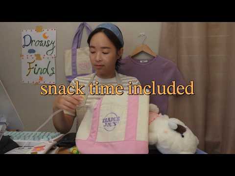 ASMR  Cashier Role Play (snack time included)
