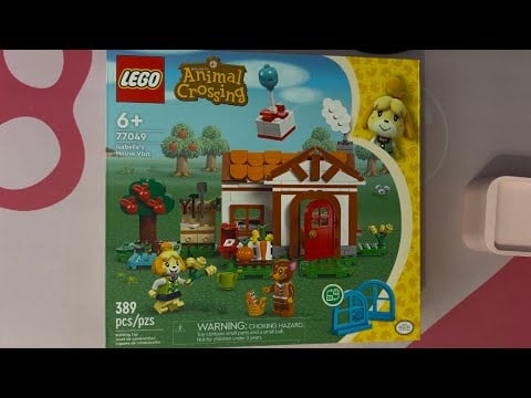 ASMR Tapping On An Animal Crossing Lego Set Box - Isabelle's House Visit | No Talking