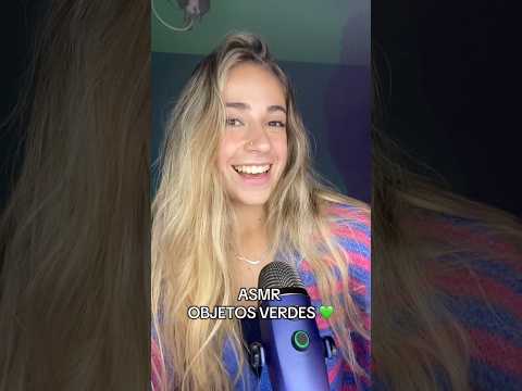 ASMR OBJETOS VERDES #asmr #relax #visualtingle #tingles #triggersforsleep #dormir