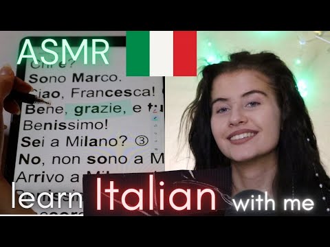 ASMR learn ITALIAN with me - I'm teaching you Italian for BEGINNERS (whispered) | writing, tracing