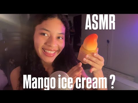 ASMR| Probando El helado de mango más VIRAL de TikTok 🍑 (muchos mouth sounds) 