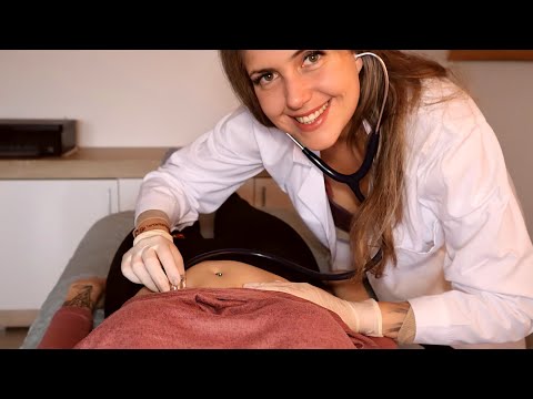 ASMR [Real Person] Physical Exam (POV) Medical Doctor Roleplay (Stethoscope, gloves) deutsch/german