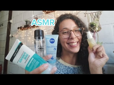 Asmr Caseiro - Fazendo sua rotina noturna de Skin Care 💙