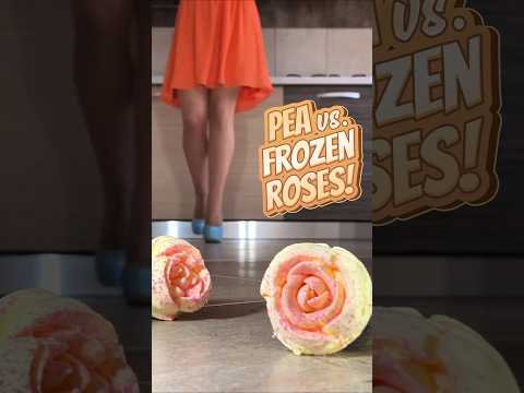 Pea's Heels vs. Frozen Roses! Oddly Satisfying Food Crushing! Brain Melting ASMR!