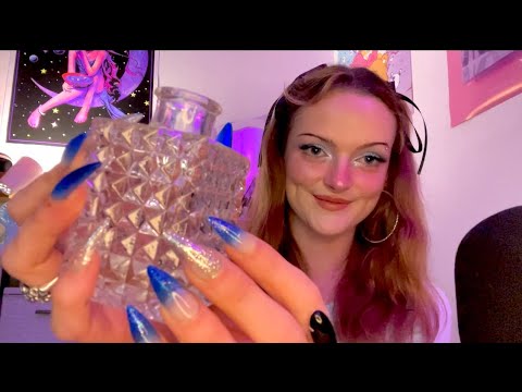 ASMR Tapping and Scratching w/ Long Nails! 💙🤍