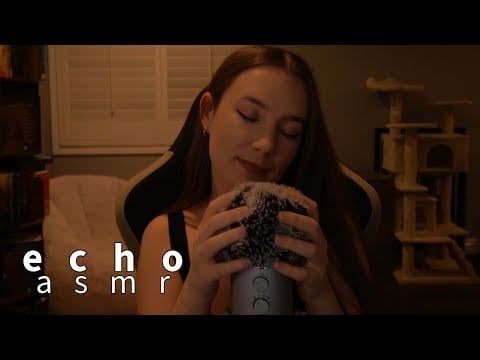 Dreamy Echoed ASMR ♡ (fluffy mic, tktk, tongue clicking) | NO Talking