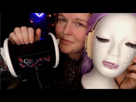 ASMR Ear Digging, Mouth Sounds, Whispering (4 Mics)