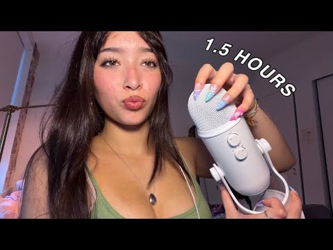 ASMR 1.5 Hours of Tingly Mouth Sounds (wet & dry) 