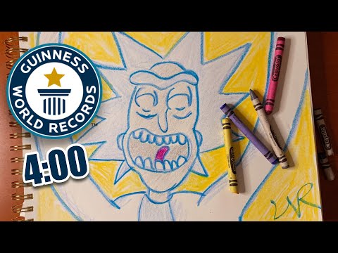 FASTEST ASMR DRAWING IN 4:00 - WORLD RECORD