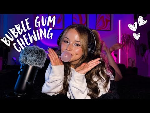 ASMR | KARMA BLOWING HUGE BUBBLES & GUM CHEWING pt1👅