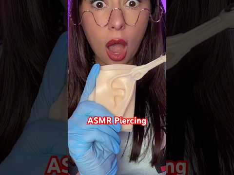 ASMR girl gives you a gender reveal ear piercing #asmr #shorts #comedy