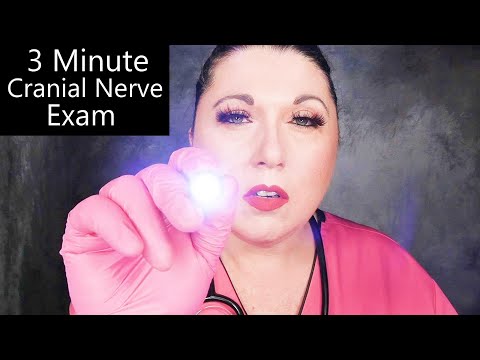 ASMR 3 Minute Cranial Nerve Exam For Sleep (Light Triggers, Whispering) Medical Roleplay