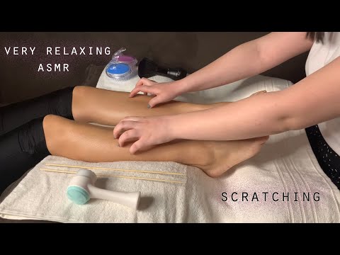 ASMR | Scratching on the legs and feet and various massages