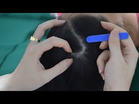 ASMR Scalp Scratching With Tools, Scalp Massage Sounds, Hair Parting Tingly For Stress Relief