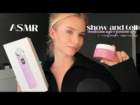ASMR Show & Tell 💗 Medcube Age-R Booster Pro + Skincare (Soft Sounds, Close Up)