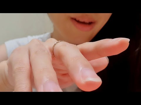 ASMR Camera Lens Tapping For Sleep 🧡 face touching, nail on nail tapping, mic scratching, rhythmic