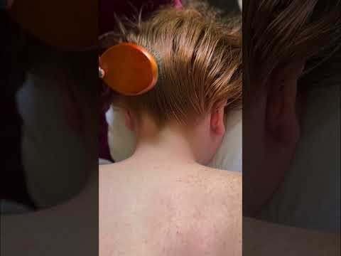 ASMR scalp massage on my super ticklish friend #relax