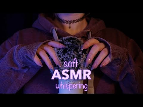 ASMR | softest fluffy sounds & whispering - subtle, fuzzy blue yeti mic