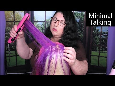 ASMR Hair Salon Roleplay (MINIMAL TALKING) (Wet Haircut, Blow Dry, Hair Dryer, Hair Straightening)