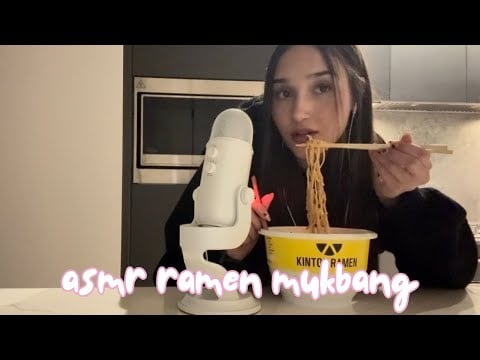 asmr ramen mukbang (mouth sounds)