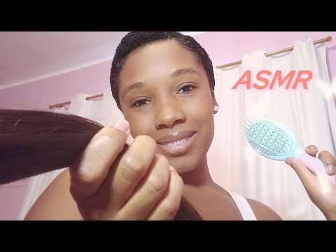 ASMR DE CABELO PARA PESSOAS DORMIREM RÁPIDO.🥱😴 CASEIRINHO (corte tintura creme secador e +)