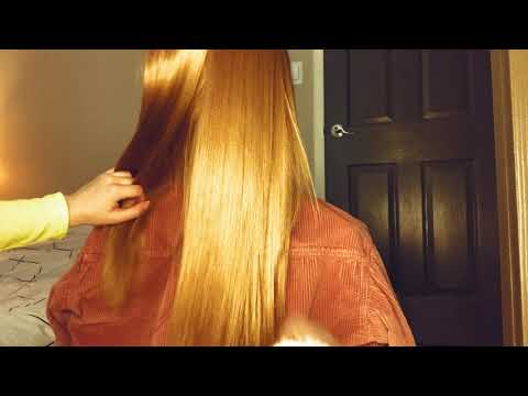 ASMR ~ Relaxing Hair Play ~~ Soft Spoken