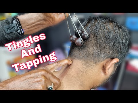 Best Relaxing ASMR 💈 Head Scratching And Head Tapping With Neck Cracking By Old School Barber
