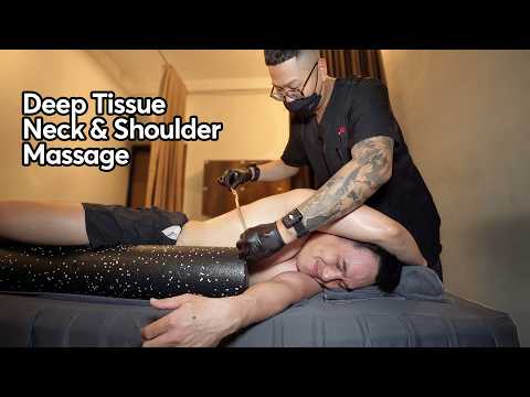 ASMR: Deep Tissue Neck & Shoulder Massage | Chiropractic Adjustment | Tension Release