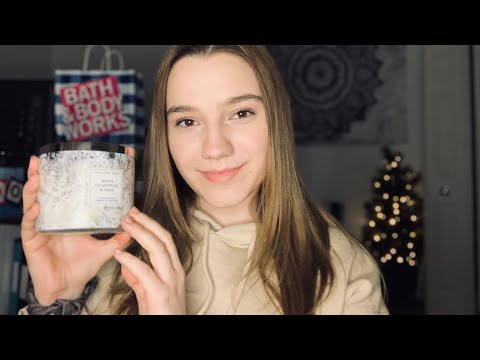 ASMR ||Bath & Body Works Christmas Candle Haul ||