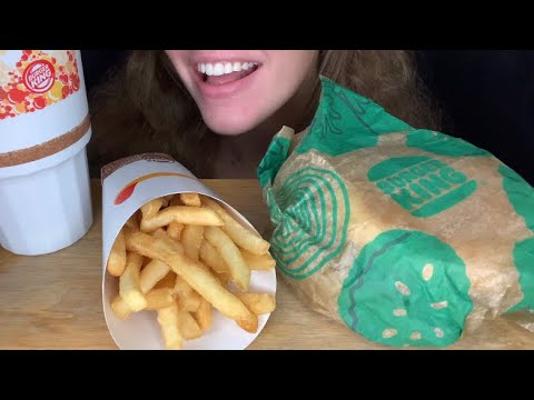 ASMR BURGER KING MUKBANG | EATING SOUNDS | VEGAN IMPOSSIBLE WHOPPER, FRIES, COKE