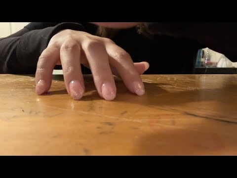 ASMR Wooden Table Tapping and Scratching