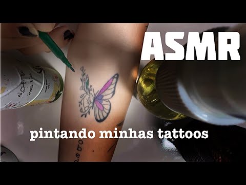 ASMR - colorindo minhas tatuagens