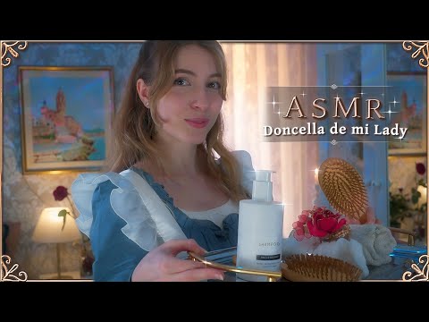 ASMR DONCELLA ✧ te lavo, cepillo y corto el cabello, mi Lady 💖 RP