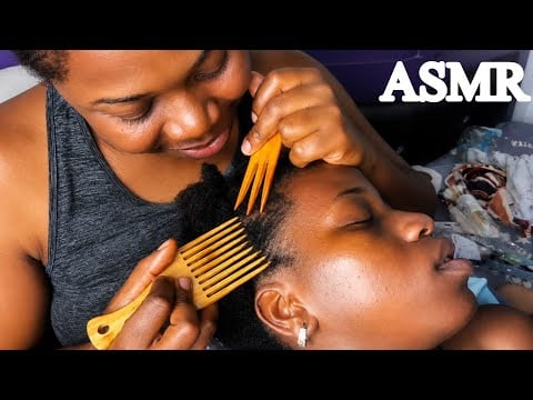 ASMR✨She Almost Couldn’t Relax… Until I Parted, Oiled & Massaged Her Scalp + Cleaned Her Ears