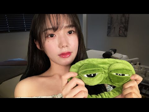 ASMR 잠이 오는 포근한 피부 관리샵, 클렌징 스킨케어샵 롤플레이ㅣSkin Care Shop Roleplay, Doing Your Skincare