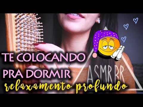 [ASMR BINAURAL] TE COLOCANDO PRA DORMIR: Limpeza de Pele, Massagem, Hair Brushing (Atenção Pessoal)