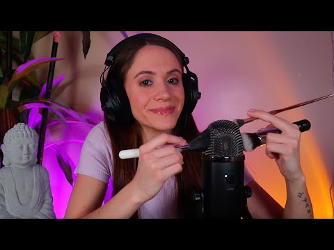 ASMR / Bare Mic Brushing At 100% Sensitivity (no talking)
