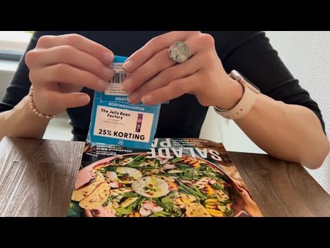 ASMR Page Turning, Tapping and Voucher tearing