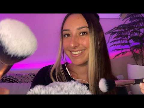 ASMR face brushing for sleep ♡