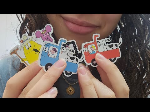 ASMR Putting colorful stickers on you - Soft spoken lofi 🔴🟡🔵