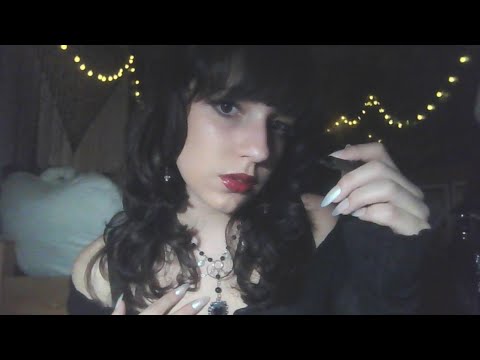 ASMR ♡ drawing on your face & some inaudible whispering/muttering