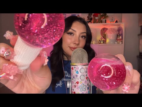 ASMR water globe visuals & mouth sounds / inaudible whispering 💖 (fishbowl effect)