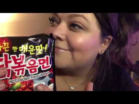 ASMR (ish) spicy noodle challenge and whispering