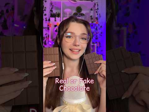 Real or fake chocolate 🍫 #asmr #tingles #asmrmouthsounds #relax #tingly #asmrsounds #mouthsounds ￼