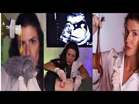 ASMR:ultrassom,depilação na gilete,exame,a pior dermatologista 