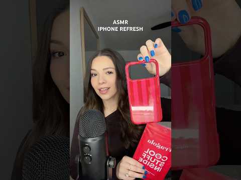 ASMR IPHONE REFRESH ✨🍓 #asmr #whispering #unboxing #phonecase