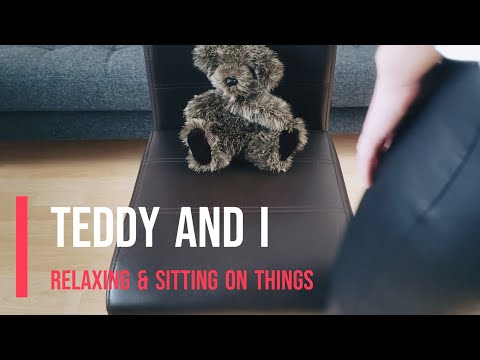 Sitting on a teddy bear & Relaxing on the couch #crush #asmr