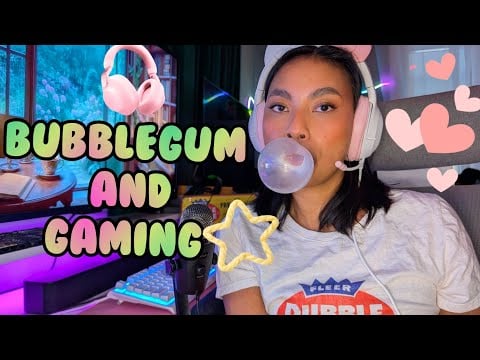 COZY CHILLHOP ASMR ☁️ Bubblegum Chewing & Relaxing Gaming Background Noise For Sleep or Stream