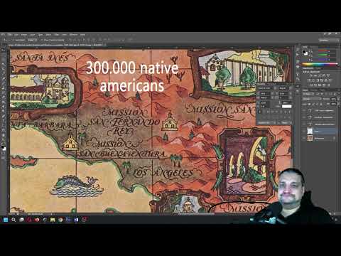 Vintage pictorial map of California under Spanish and Mexican RULES and missions | ASMR whispers
